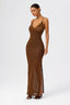 Resort-Ready Knit Strapless Bodycon Maxi Dress