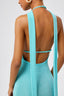 Choker Scarf Lace-Up Bodycon Maxi Dress