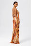 Floral Cowl-Neck Backless Spaghetti Strap Maxi Dress Summer Mirage