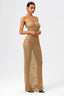 Nudish V-Neck with Pearl-Accent Back knit Maxi Dress