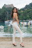 Snake Print Halter Crop Top in Sexy Snake