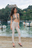 Snake Print Halter Crop Top in Sexy Snake