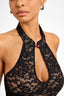 Oriental-Inspired Lace Mini Dress