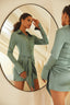 Button-Front Lace-Up Waist Satin Shirt Dress in Coffee