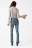 Faux Fur Trim Tie-Front Knitted Cardigan Coat in Black