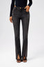 High-Waist Flared Slit Jeans in Vintage Blue