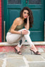 One-Shoulder Sleeveless Bodysuit in Olive Green