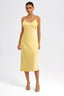 Satin V-Neck Spaghetti-Strap Maxi Dress