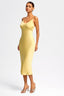 Satin V-Neck Spaghetti-Strap Maxi Dress