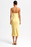 Satin V-Neck Spaghetti-Strap Maxi Dress