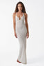 Keyhole Knit Maxi Dress in Off-White