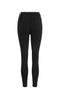 High-Waist Stretch Slit Leg Pants in Black