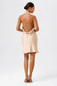 Halter Neck Open Back Satin Mini Dress Champagne