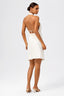 Halter Neck Open Back Satin Mini Dress White
