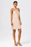 Halter Neck Open Back Satin Mini Dress Champagne
