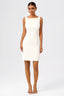 Sleeveless Boat Neck Office Sheath Dress
