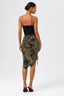 3D Rose Halter Cross-Over Sleeveless Top in Black