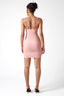 U-Neck Padded Strap Mini Dress in Black