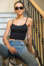 Deep U-Neck Padded Strapless Camisole in Lemon