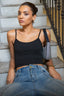 Deep U-Neck Padded Strapless Camisole in Lemon