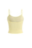 Deep U-Neck Padded Strapless Camisole in Lemon