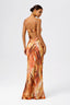 Floral Cowl-Neck Backless Spaghetti Strap Maxi Dress Summer Mirage