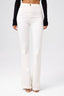 High-Waist Flared Stretch Jeans in White