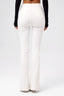 High-Waist Flared Stretch Jeans in White