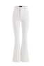 High-Waist Flared Stretch Jeans in White