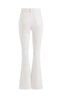 High-Waist Flared Stretch Jeans in White