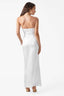 Bejeweled Sleeveless Maxi Dress with Slit in White