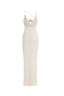 Keyhole Knit Maxi Dress in Off-White