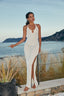 Keyhole Knit Maxi Dress in Off-White