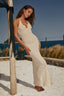 Keyhole Knit Maxi Dress in Off-White