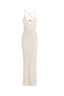 Keyhole Knit Maxi Dress in Off-White